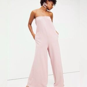 Free People Blush Strapless Jumpsuit